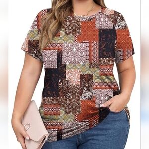 NWT Boutique Women's Paisley Casual Top L